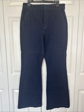 Ann Taylor Factory Dark Navy Wide Leg Jeans